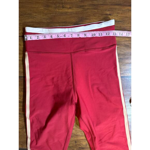 Calme by JOHNNY WAS Red Striped Leggings Endurance High Waist Medium - Picture 3 of 7